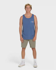 Crayon Wave Premium Tank Top - Blue Horizon