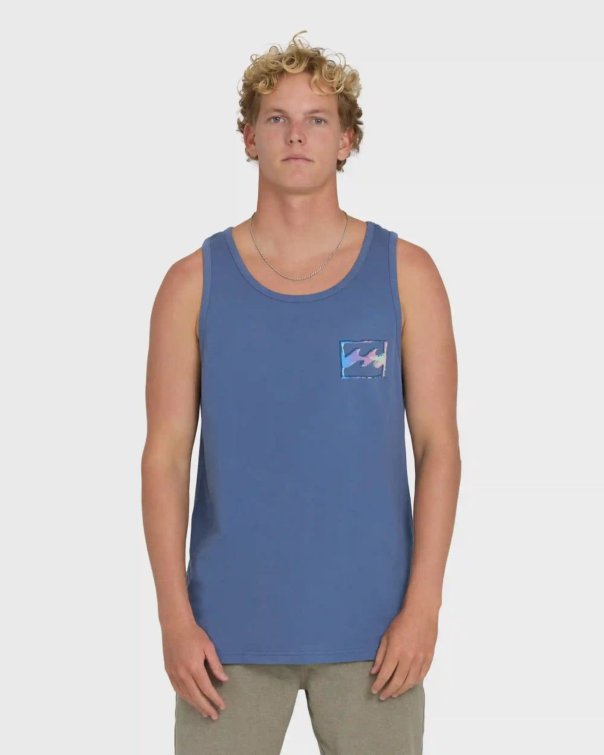 Crayon Wave Premium Tank Top - Blue Horizon
