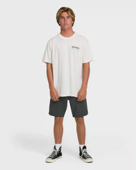 Loner Wave Washed Premium Short Sleeve Knit T-Shirt - Off White