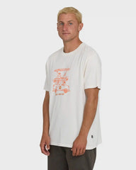Stack Wave Washed Premium Short Sleeve Knit T-Shirt - Off White