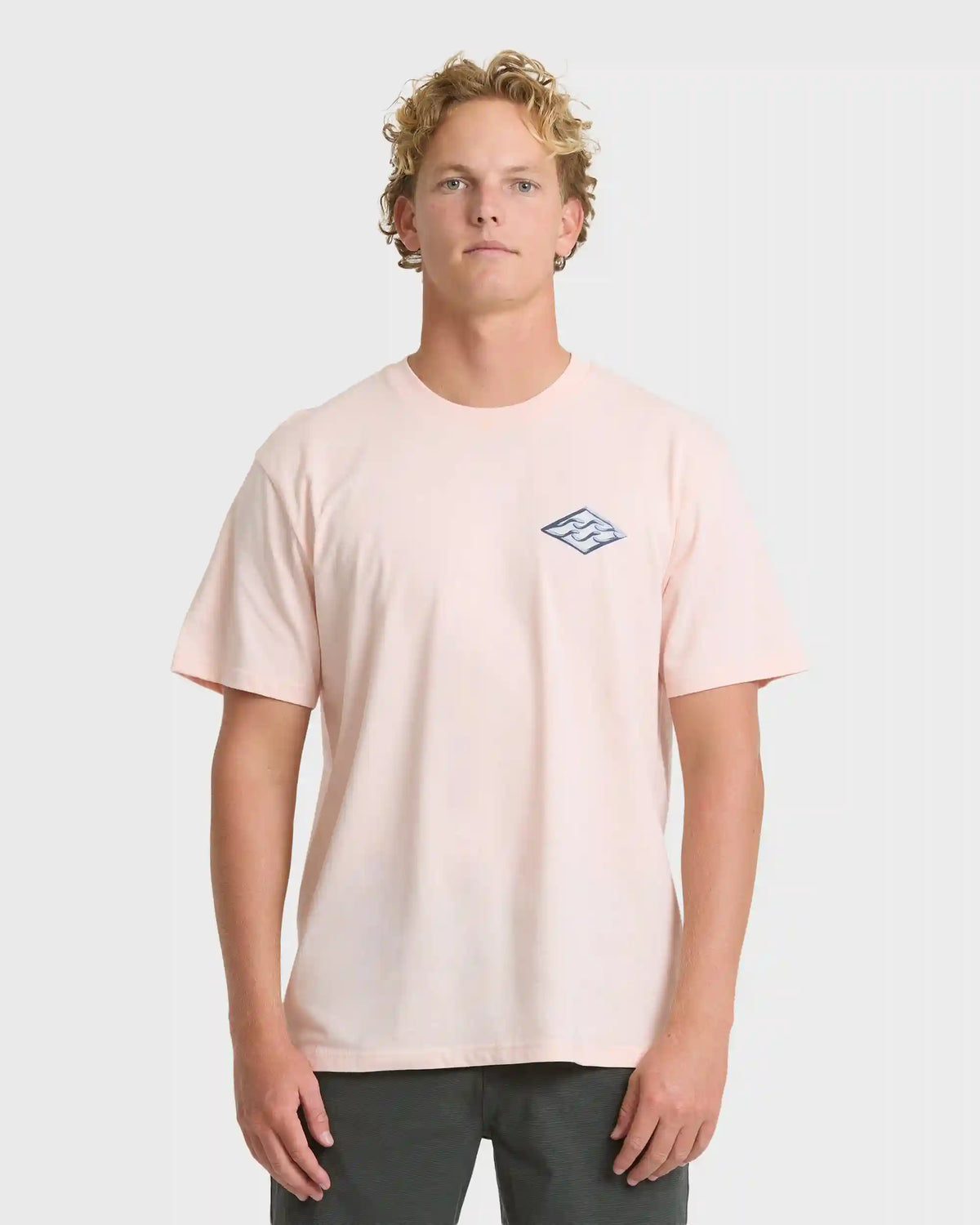 Dim Arch Premium Short Sleeve Knit T-Shirt - Light Pink