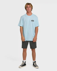 Nanda Ormond Burleigh Heads Premium Short Sleeve Cotton T-Shirt - Coastal Blue