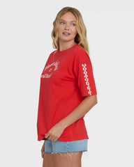 I Will Travel Short Sleeve Knit T-Shirt - Fiesta Red