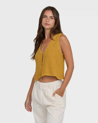 Need Now Sweater Tank Top - Wild Honey