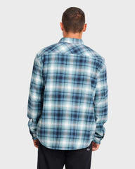 Coastline Long Sleeve Flannel Shirt - China Blue