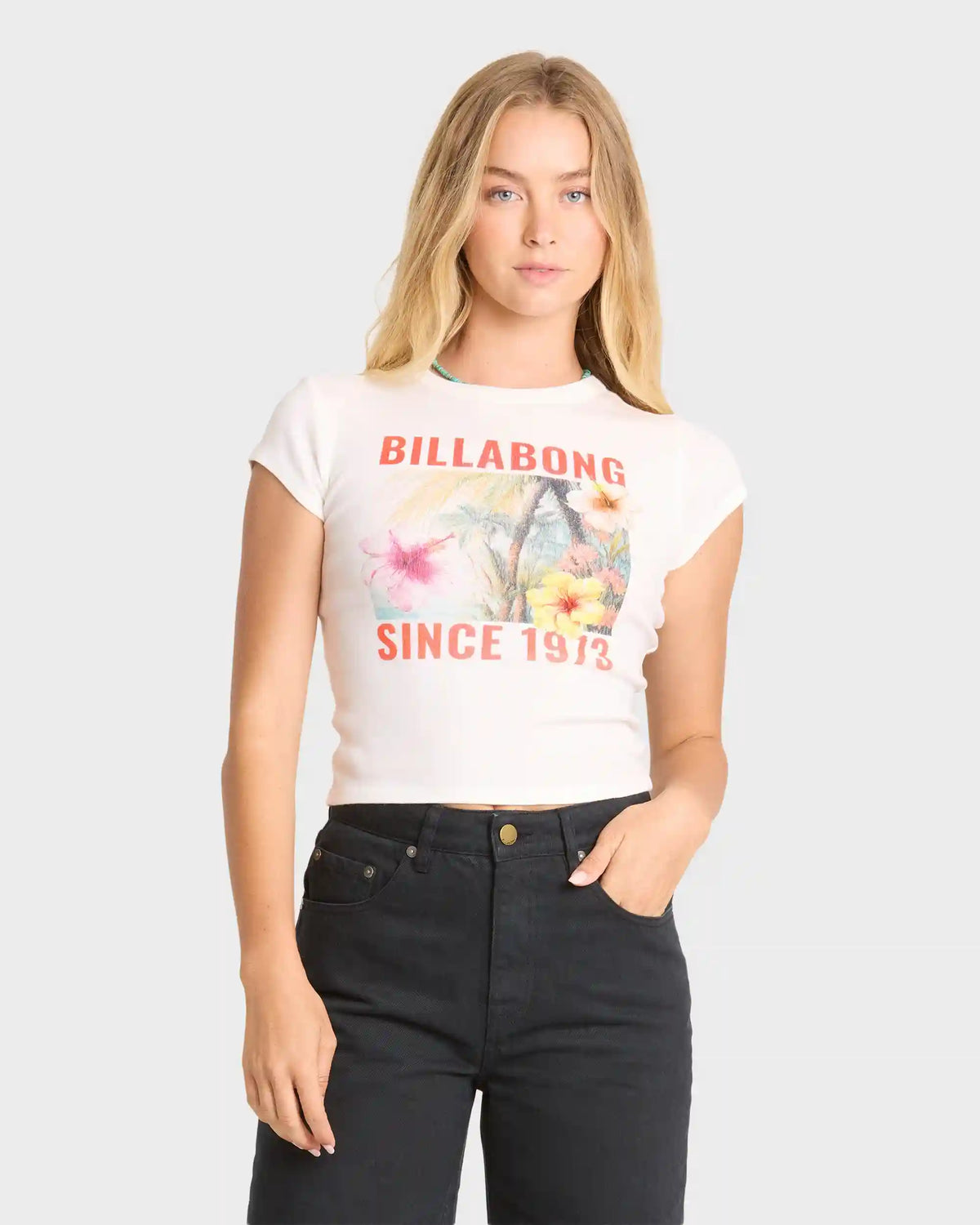 Take A Moment Short Sleeve Knit Graphic T-Shirt - Salt Crystal