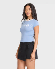 Sand Drifter Short Sleeve Cotton T-Shirt - Blue Horizon