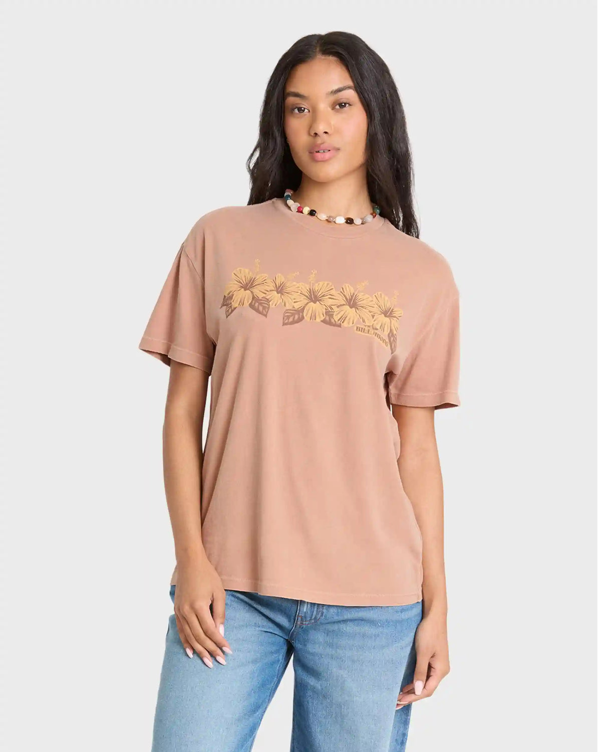 Hello Sundown Short Sleeve Knit T-Shirt - Sugar Almond