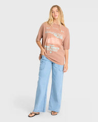 Take A Tour Short Sleeve Cotton T-Shirt - Sugar Almond