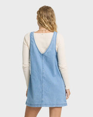Lyla Saltwashed Mini Dress - Sea Blue