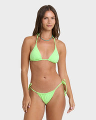 Simply Sweet Eyelet Low Tide Hike Medium Bikini Bottoms - Green Glow