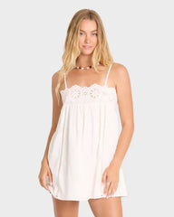 Light And Airy Mini Dress - Salt Crystal