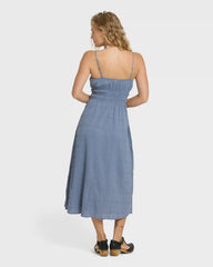 In The Sky 2 Midi Dress - Blue Smoke