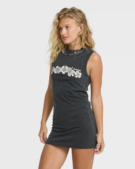 Paradise Knit Mini Dress - Black Sands