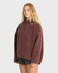 Time Out Sherpa Fleece Pullover Hoodie - Espresso