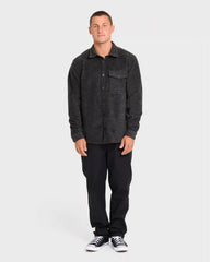 Furnace Long Sleeve Flannel Shirt - Black