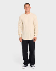 Essential Thermal Long Sleeve Knit Tee - Oatmeal