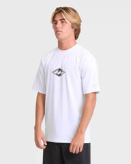 All Day Wave Loose Fit Short Sleeve Surf Tee - White