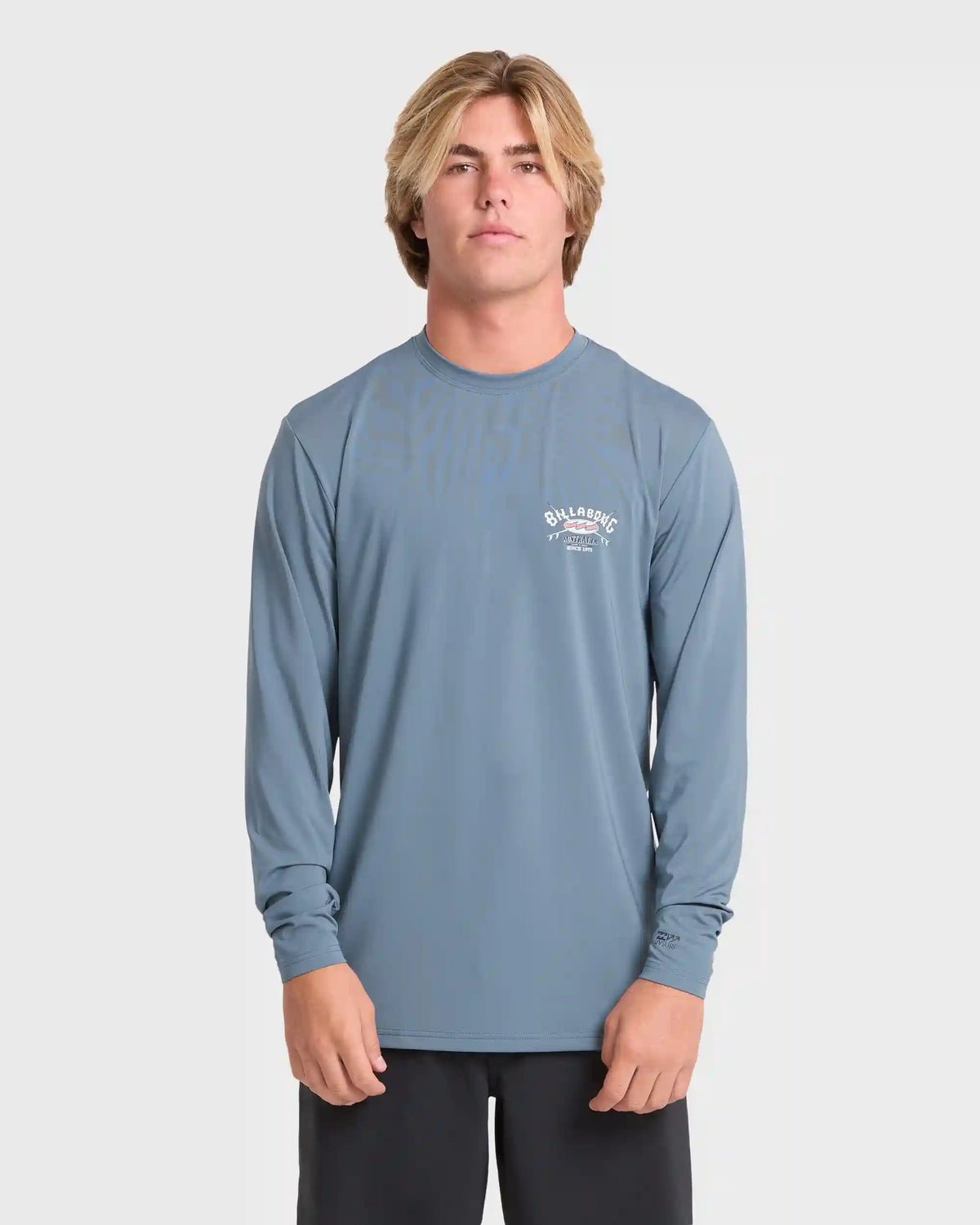 Crossboards Long Sleeve Surf Tee - China Blue