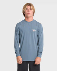Crossboards Long Sleeve Surf Tee - China Blue