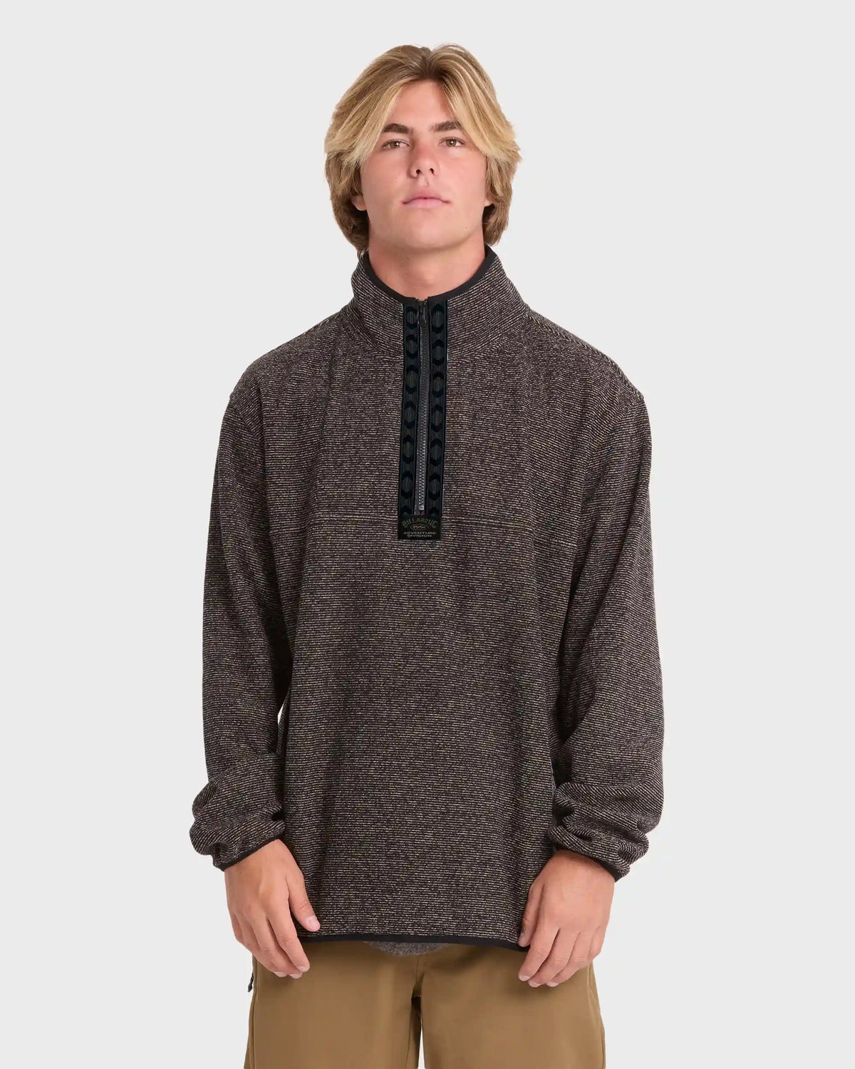 Frontier Mockneck Quarter-Zip Fleece - Black