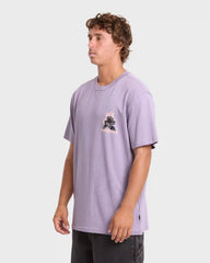 Tear Premium Short Sleeve Knit T-Shirt - Purple Ash