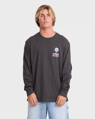 Portal Premium Long Sleeve Cotton T-Shirt - Raven