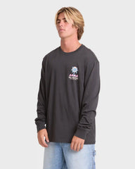 Portal Premium Long Sleeve Cotton T-Shirt - Raven