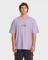 Biscus OG Short Sleeve Cotton T-Shirt - Purple Ash