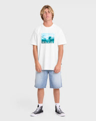 Lucid Premium Short Sleeve Cotton Graphic T-Shirt - Off White