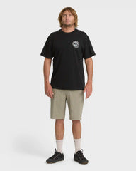 Hollow Premium Short Sleeve Knit T-Shirt - Black