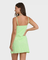 Sun Lit Mini Dress - Green Glow