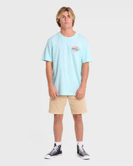 Off Duty Premium Short Sleeve Cotton T-Shirt - Coastal Blue