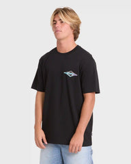 Crayon Wave Premium Short Sleeve Knit T-Shirt - Black