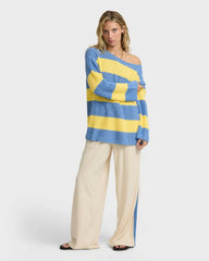 Seascape Off Shoulder Sweater - Sundress