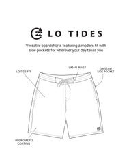 Every Other Day Lo Tide 18" Boardshorts - Gray Violet